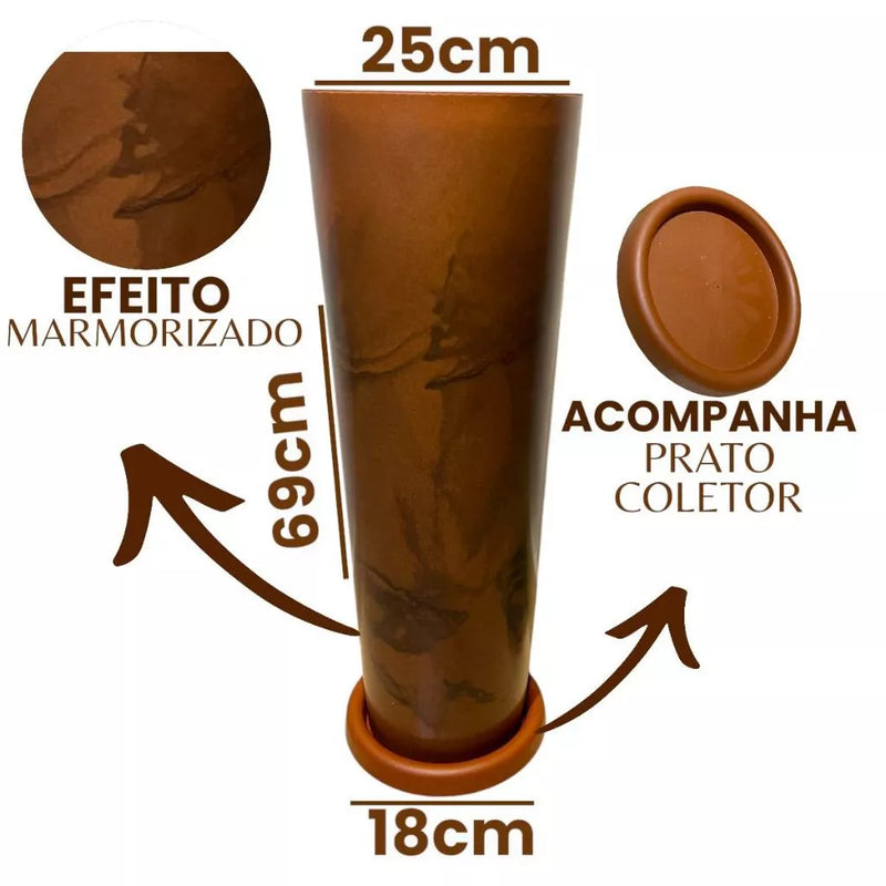 Vaso Coluna Ibiza Marmorizado