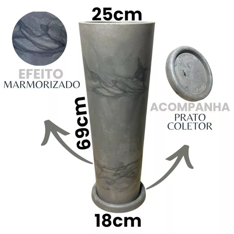 Vaso Coluna Ibiza Marmorizado