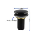 Válvula Click Metal Preta Fosca 7/8