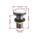 Válvula Click Metal Preta Fosca 7/8