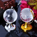 Globo Terrestre em Vidro Maciço e Metal