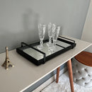 Bandeja Espelhada Off White Laqueada com Alças