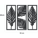 Trio de Folhas Decorativas para Parede