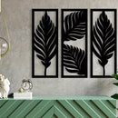 Trio de Folhas Decorativas para Parede