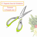 Tesoura Multifuncional para Alimentos em Aço Inox