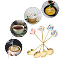 Kit 4 Peças Talheres de Aço Inox Dourado