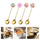 Kit 4 Peças Talheres de Aço Inox Dourado