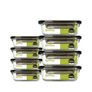 Conjunto 8 Potes de Vidro Hermético Belifou