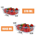 Conjunto 8 Potes de Vidro Hermético Belifou